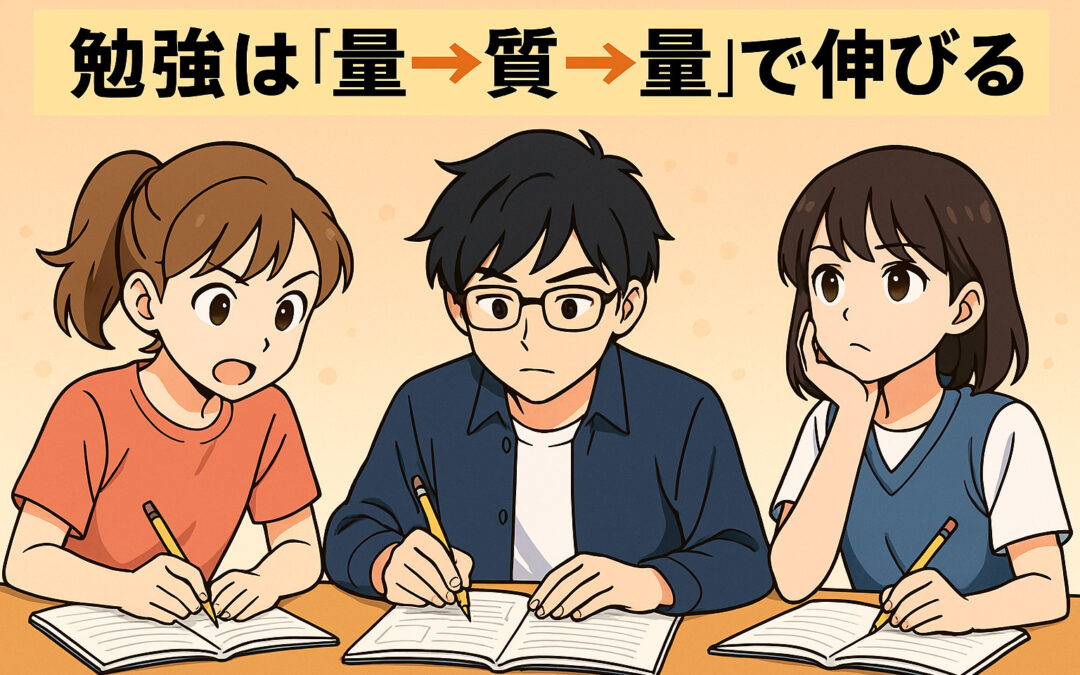 勉強は「量→質→量」で伸びる！学力向上の黄金ルート