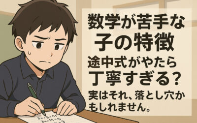 【数学が苦手な子の特徴】途中式がやたら丁寧すぎる？実はそれ、落とし穴かもしれません。
