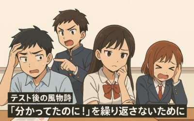 テスト後の風物詩。「分かってたのに！」を繰り返さないために