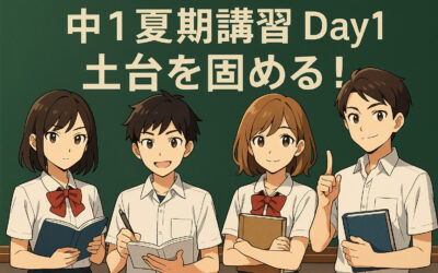 【中1夏期講習1日目】土台を固めることが、未来の得点力を生む！