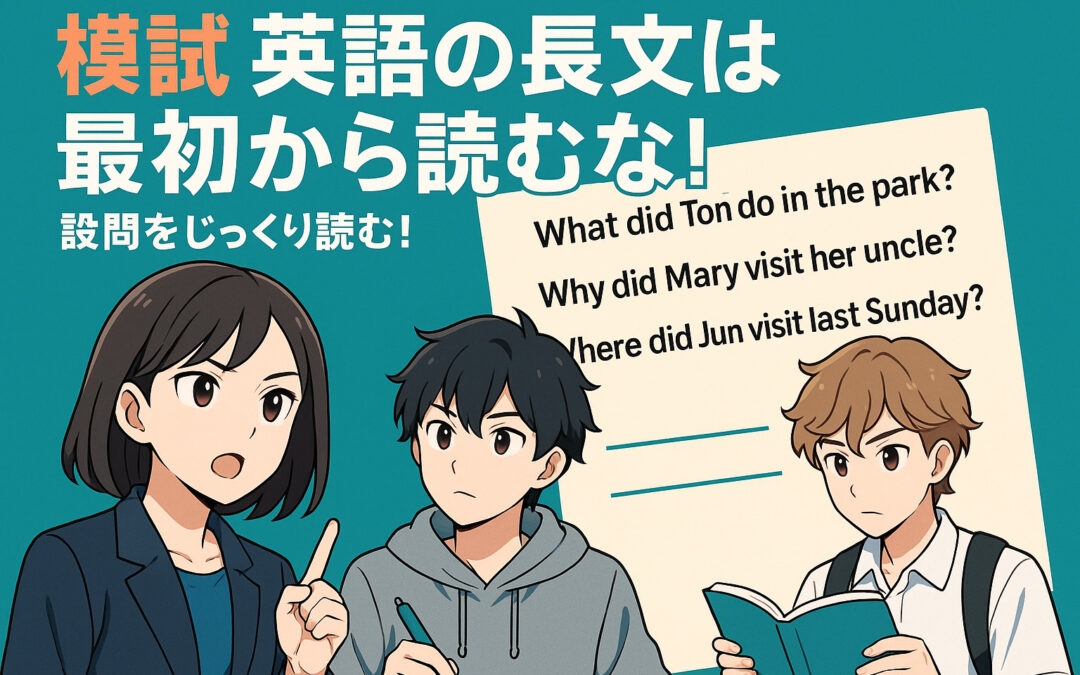 【英語】模試で差がつく！英語長文は「最初から読むな」―設問先読みで得点UPの極意