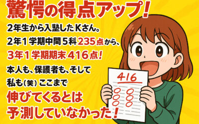 驚愕の得点アップ！2年生から入塾したKさんの挑戦と成長